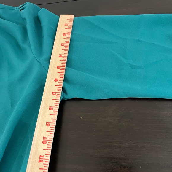 Alex Marie Teal Women's Blouse size L - Picture 6 of 8